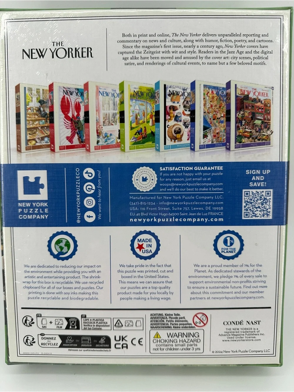 The New Yorker Summer Treat Mark Ulriksen Dogs 500 pc Puzzle Sealed New